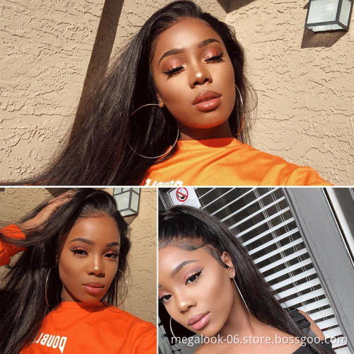 100% Mink Brazilian Virgin Human Hair Wig For Black Women Straight Lace Wig
